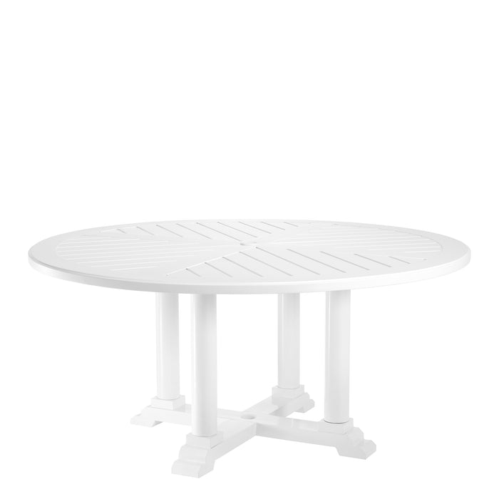 Stół jadalniany Eichholtz Bell Rive, ø 160 cm, w kolorze outdoor white