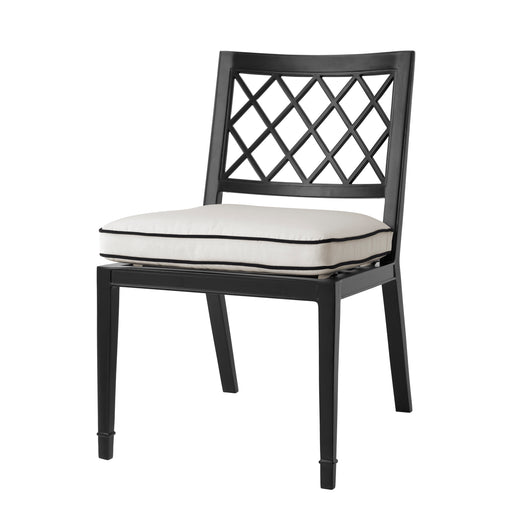 Krzesło stołowe Eichholtz Paladium, w kolorze outdoor matte black