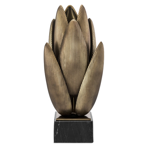 Lampa stołowa Eichholtz Blossom, antyczny mosiądz