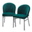 Krzesło stołowe Eichholtz Willis, aksamit w kolorze savona dark green, zestaw 2 szt.