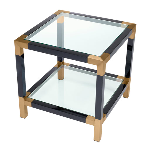 Stolik boczny Eichholtz Royalton, czarne szczotkowane mosiężne wykończenie