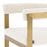 Krzesło stołowe Eichholtz Clubhouse, szczotkowane mosiężne wykończenie, w kolorze bouclé cream