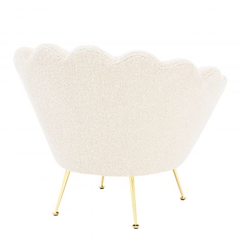 Krzesło Eichholtz Trapezium, w kolorze bouclé cream