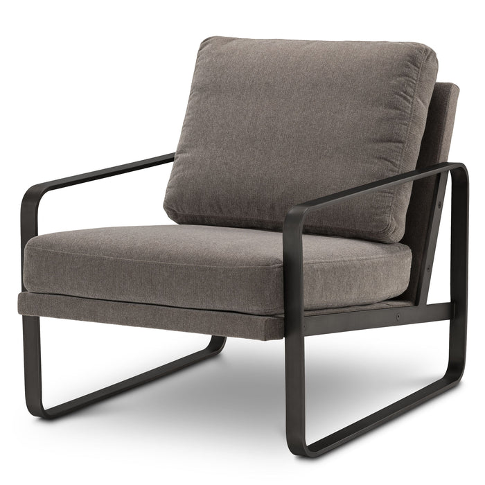 Fotel Eichholtz Douglas w tkaninie Abrasia grey brown