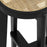 Stołek barowy Eichholtz Dareau, czarny, wykonany z rattanu