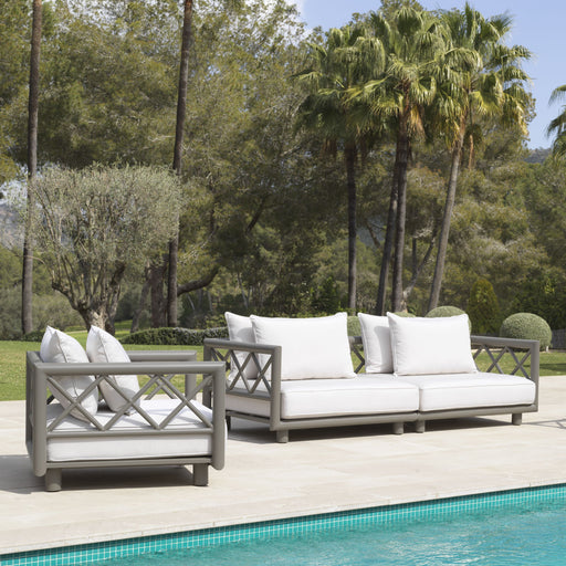 Fotel tarasowy Eichholtz Mandelieu, szare wykończenie