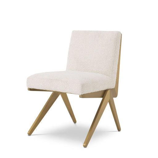 Krzesło do jadalni Eichholtz Fico w tkaninie Bouclé cream