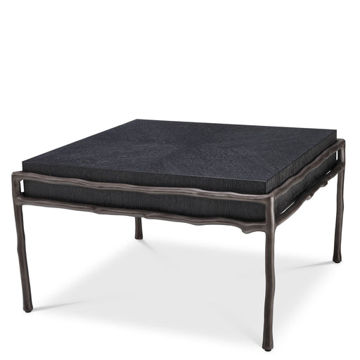 Stolik boczny Eichholtz Premier, ciemny antracytowy dębowy fornir