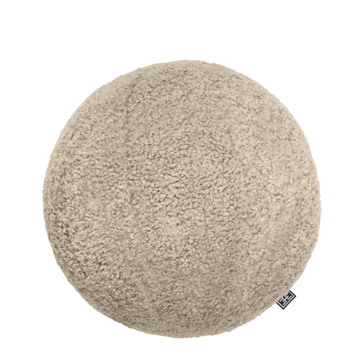 Okrągła poduszka Eichholtz Palla S w tkaninie Canberra sand