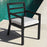 Krzesło tarasowe Eichholtz Delta, w czarnym wykończeniu