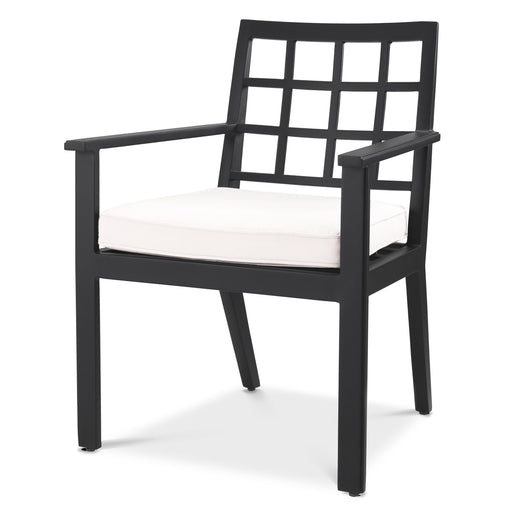 Krzesło ogrodowe Eichholtz Cap-Ferrat, w czarnym wykończeniu