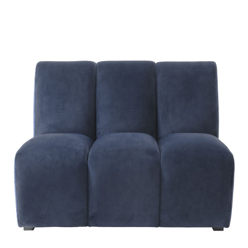 Segmentowa sofa Eichholtz Lando straight, w tkaninie Savona midnight blue velvet