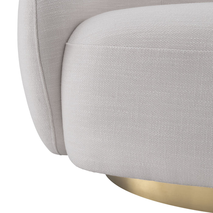 Fotel obrotowy Eichholtz Brice w tkaninie Avalon white