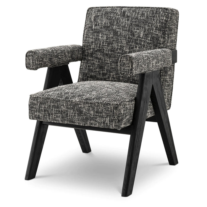 Krzesło jadalniane Eichholtz Greta w tkaninie Cambon black
