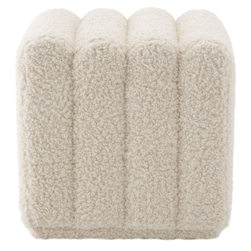 Pufa Eichholtz Bente, w pluszowej tkaninie "baranek"