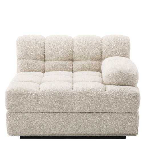 Segmentowa sofa Eichholtz Dean right, w tkaninie Bouclé cream