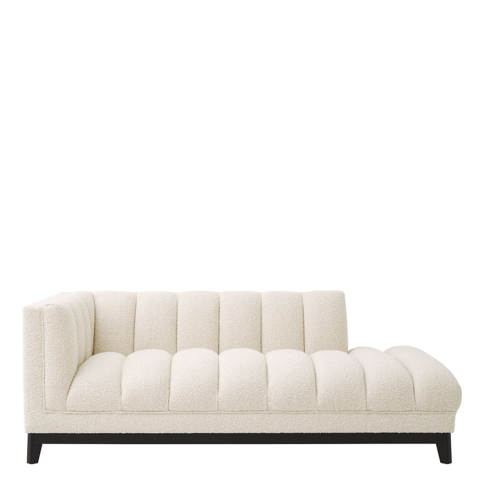 Sofa Eichholtz Ditmar lewa w tkaninie Bouclé cream