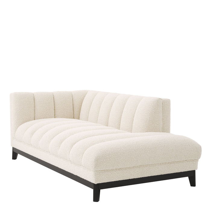 Sofa Eichholtz Ditmar lewa w tkaninie Bouclé cream