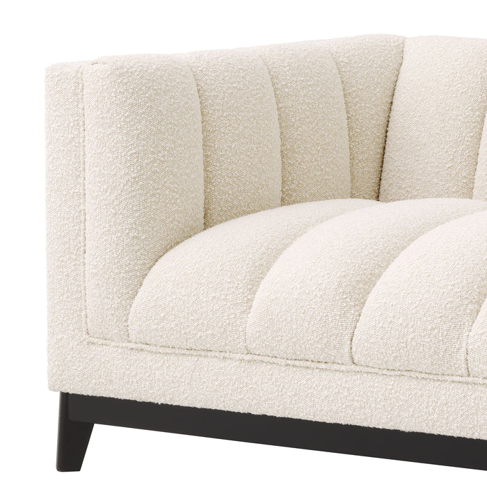 Sofa Eichholtz Ditmar lewa w tkaninie Bouclé cream