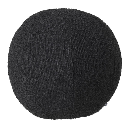 Okrągła poduszka Eichholtz Palla L w tkaninie Bouclé black