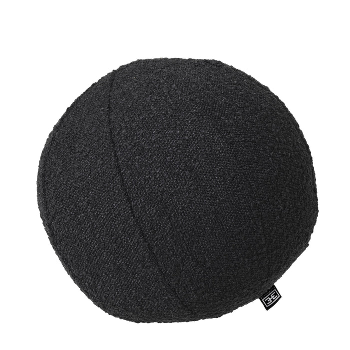 Okrągła poduszka Eichholtz Palla S w tkaninie Bouclé black