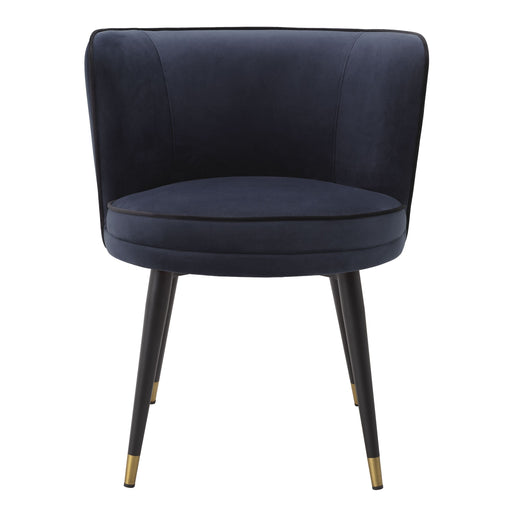 Krzesło do jadalni Eichholtz Grenada w tkaninie Savona midnight blue velvet