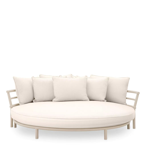 Sofa okrągła Eichholtz Laguno w tkaninie Lewis off-white/grey