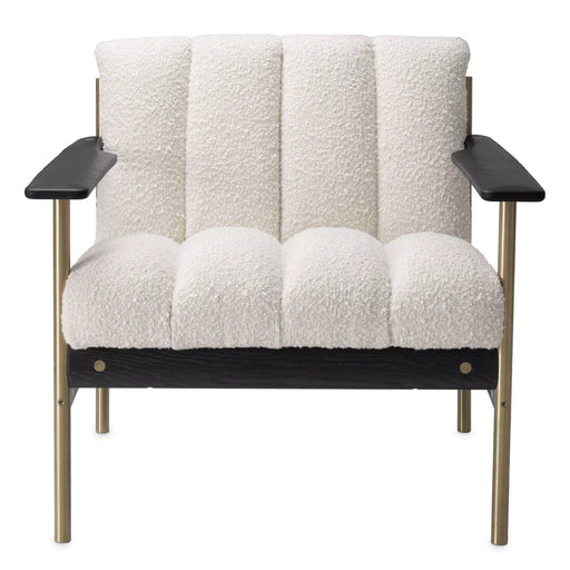 Krzesło Eichholtz Elan w tkaninie Bouclé cream