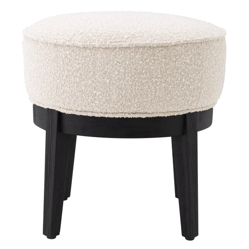 Stołek Eichholtz Jarrett w tkaninie Bouclé cream