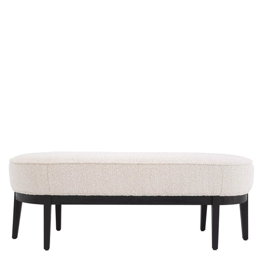 Ławka Eichholtz Jarrett w tkaninie Bouclé cream