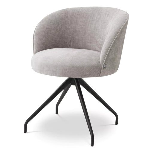 Obrotowe krzesło Eichholtz Masters w tkaninie Sisley grey