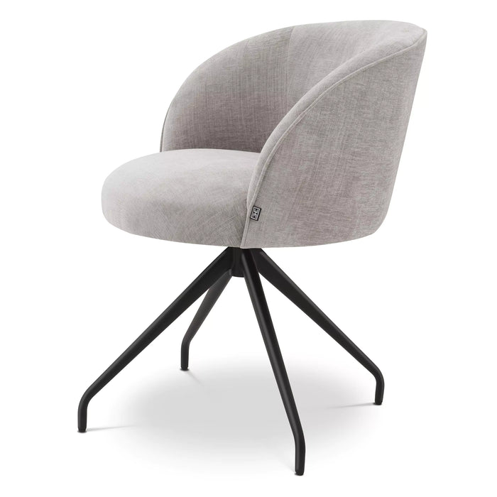 Obrotowe krzesło Eichholtz Masters w tkaninie Sisley grey