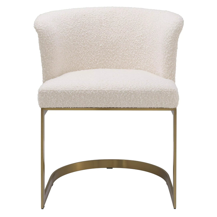 Krzesło do jadalni Eichholtz Bofinger w tkaninie Bouclé cream
