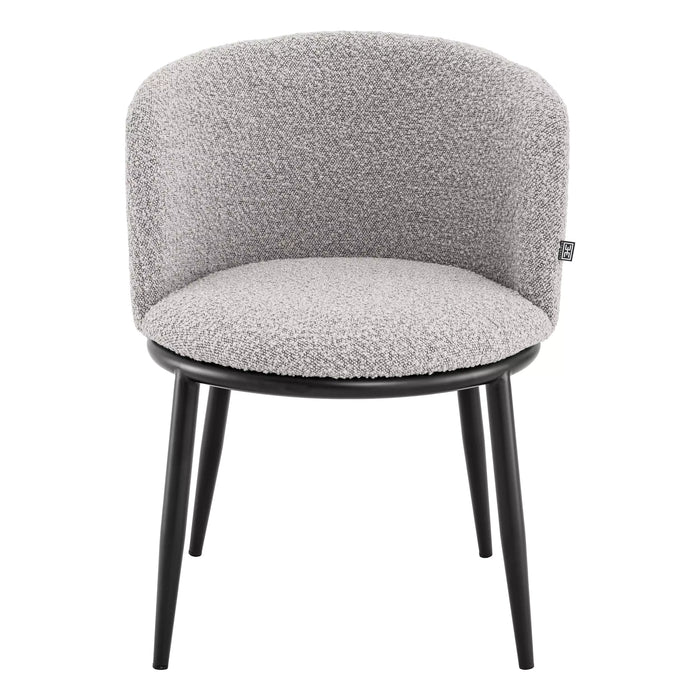 Krzesło stołowe Eichholtz Filmore w tkanine Bouclé grey, zestaw 2 szt.