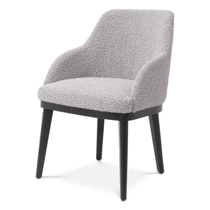 Krzesło do jadalni Eichholtz Costa w tkaninie Bouclé grey