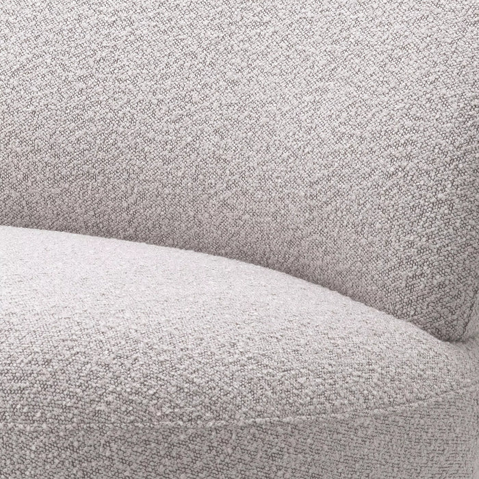 Fotel obrotowy Eichholtz Clément w tkaninie Bouclé grey