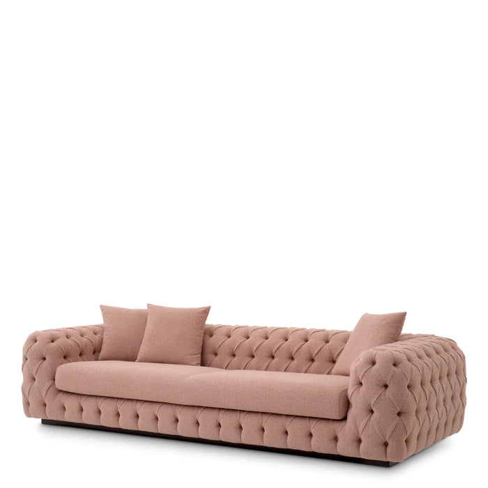 Sofa Eichholtz Piccadilly w tkaninie Bouclé vintage pink