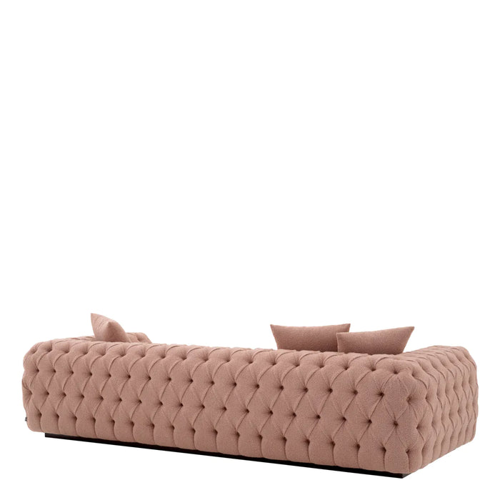 Sofa Eichholtz Piccadilly w tkaninie Bouclé vintage pink