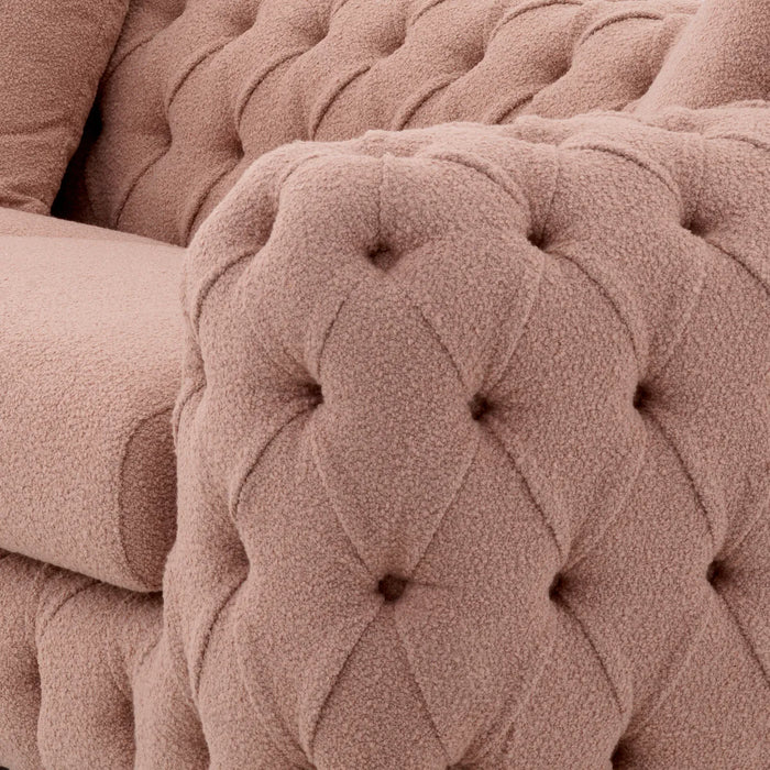 Sofa Eichholtz Piccadilly w tkaninie Bouclé vintage pink