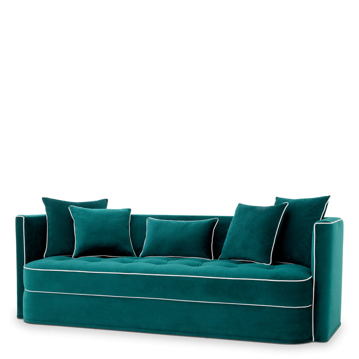 Sofa Eichholtz Dorchester w tkaninie avett deep blue velvet