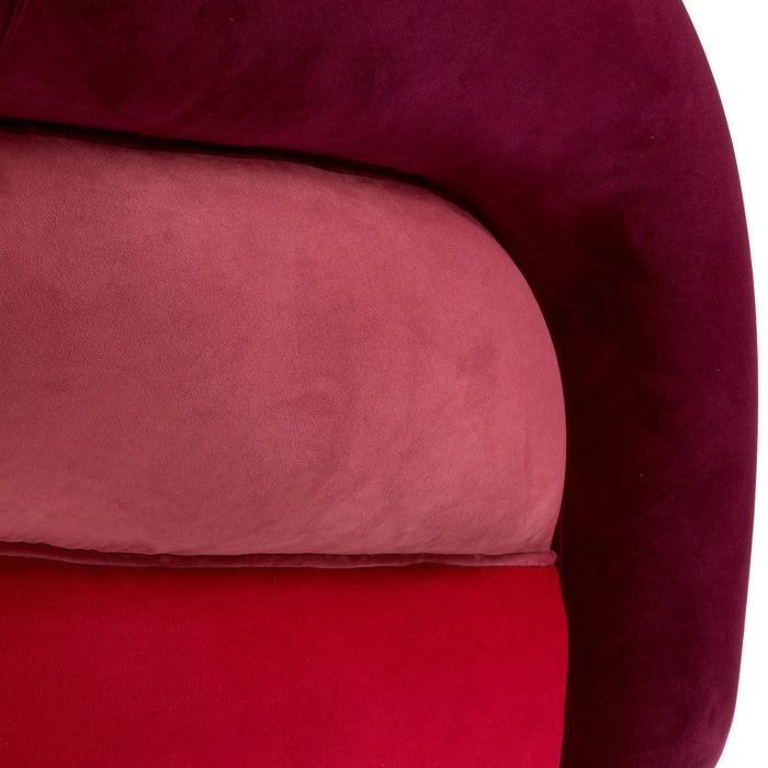 Fotel obrotowy Eichholtz Novelle w tkaninie Savona bordeaux red velvet, Savona faded red velvet, Savona red velvet