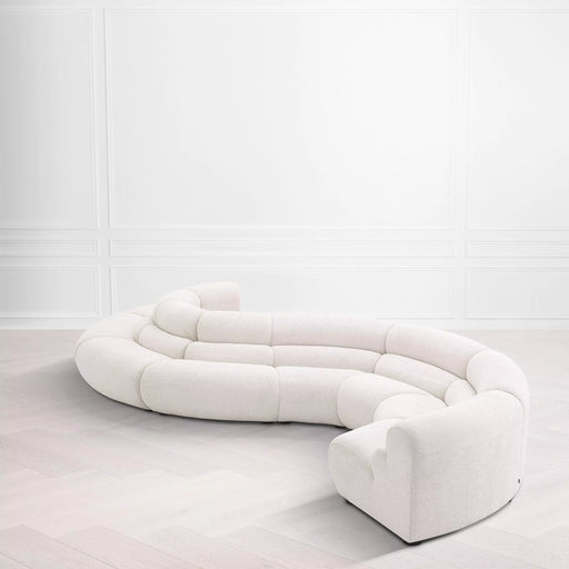 Sofa narożnikowa zewnętrzna Eichholtz Lindau w tkaninie Lyssa off-white