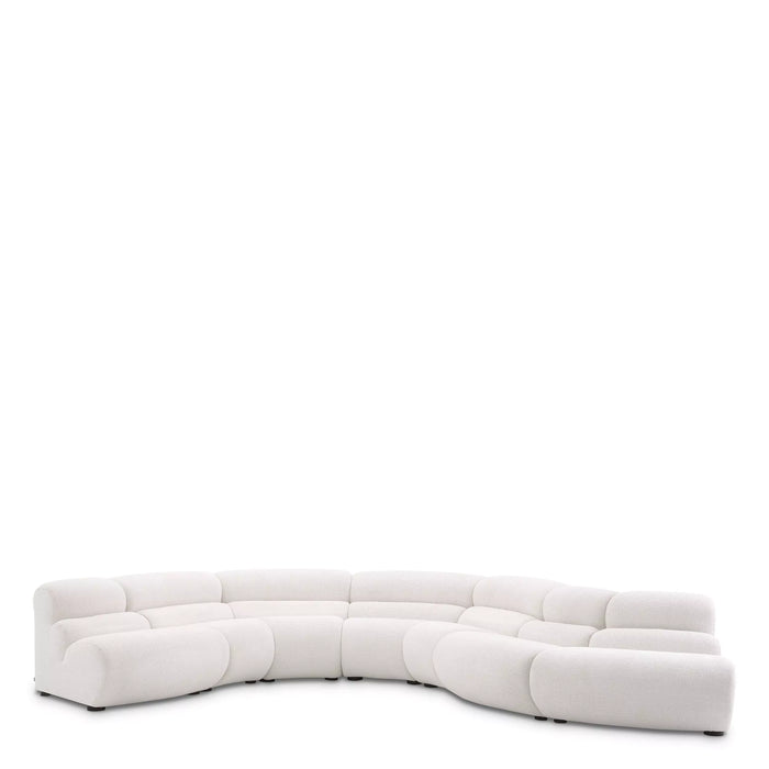 Sofa narożnikowa wewnętrzna Eichholtz Lindau w tkaninie Lyssa off-white