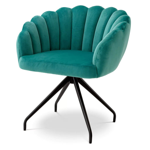 Krzesło Eichholtz Luzern w tkaninie Savona turquoise velvet