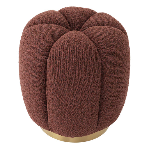 Pufa Eichholtz Orchanic w tkaninie Bouclé rouge